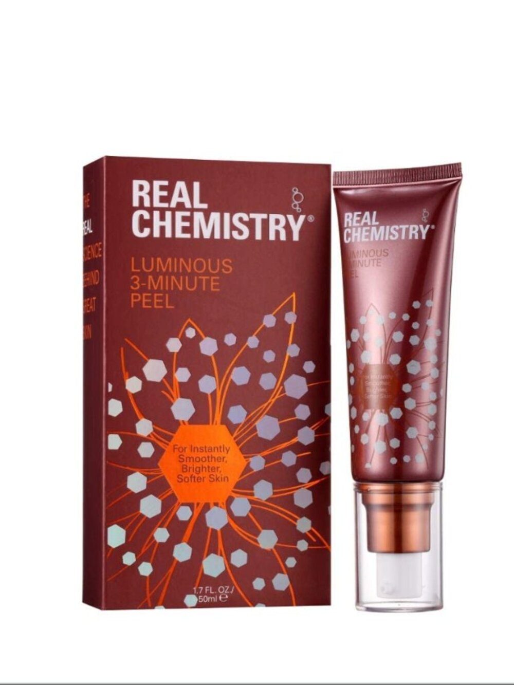 Real Chemistry Deluxe Luminous 3 Minute Peel, 1.7 Fl Oz